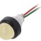 Lampă LED galbenă 24V convex &Oslash;13mm