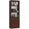 Biblioteca, placa laminata, 3 sertare, 3 rafturi, wenge, 60x35x180 cm, Artool