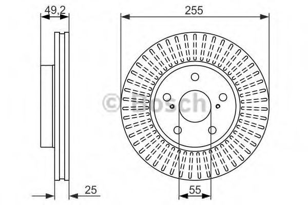 Disc frana TOYOTA PRIUS (ZVW3) (2009 - 2016) BOSCH 0 986 479 663