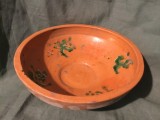 Arta si Traditie - Farfurie / Blid / Strachina / Castron de Horezu jud Valcea ceramica utilitara mijlocul sec XX !