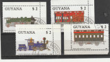 Transporturi ,locomotive ,vagoane,Guyana., Stampilat