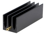 Radiator extrudat cu aripioare TO220 negru 50mm x 16mm
