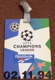 Acreditare meci fotbal STEAUA BUCURESTI - BENFICA LISABONA (Champions League 02.11.1994)