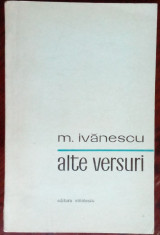 (MIRCEA) M. IVANESCU - ALTE VERSURI (editia princeps, 1972) [dedicatie/autograf] foto