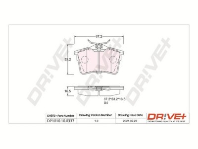 Dr!ve+ DP1010.10.0337 set placute frana,frana disc foto