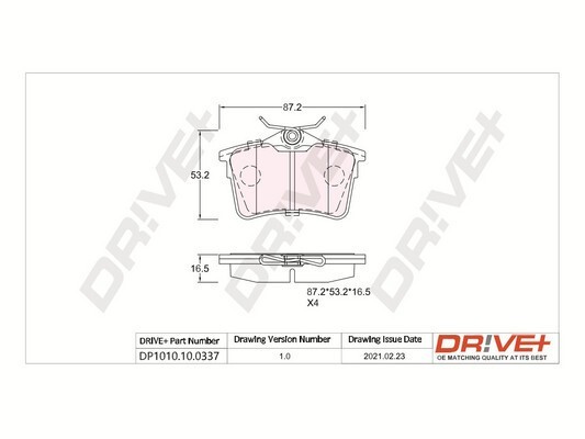 Dr!ve+ DP1010.10.0337 set placute frana,frana disc