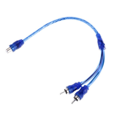 Cablu adaptor audio Spliter RCA 2 Tata la 1 mama, 30cm, Stereo foto