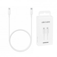 Cablu de Date USB-C la Type-C Fast Charging 3A, 1m Samsung (EP-DA705BWEGWW) Alb (Blister Packing) foto