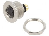 Conector M9 Mamă Aurit IP67 125V 7 Pin Drept