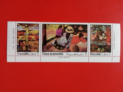 RAS AL KHAIMA, GAUGUIN - SERIE COMPLETĂ MNH foto