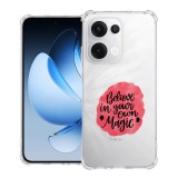 Husa antisoc pentru oppo reno13, airbag pro, clear, belive in your own magic