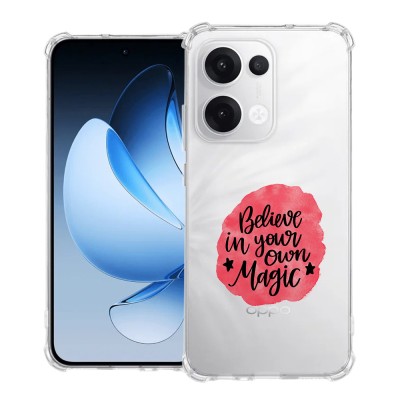Husa antisoc pentru oppo reno13, airbag pro, clear, belive in your own magic foto