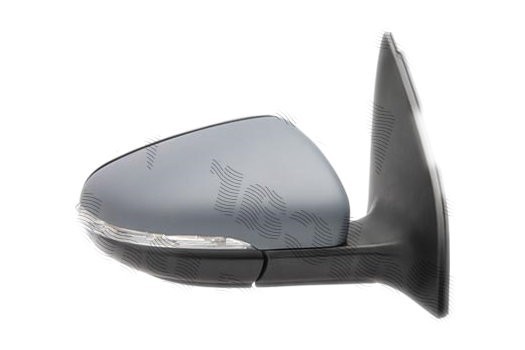 Oglinda exterioara Vw Golf 6 (5k), HATCHBACK 10.2008-2013, partea Stanga, culoare sticla crom, sticla asferica, cu carcasa grunduita , cu incalzire,