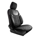 Set Huse Scaune Auto pentru Volvo V50 - Panda Berlin, negru cu cusatura gri, 11 piese