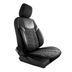 Set Huse Scaune Auto pentru Volkswagen Passat CC - Panda Berlin, negru cu cusatura gri, 11 piese foto