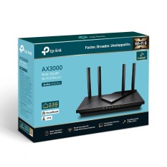 ROUTER TP-LINK wireless AX3000, 3000Mbps,1x2.5 Gbps WAN/LAN, 1xGigabit WAN, 3 porturi Gigabit LAN,1xUSB 3.0, 2.4 Ghz/5 Ghz dual band, 4 ant ext, WI-FI