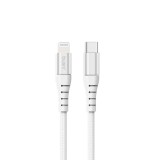 Cablu de date si incarcare Busy, Type-C la Lightning, 1.2 m, argintiu