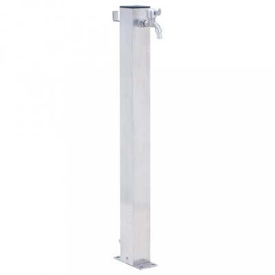 vidaXL Coloană de apă de grădină, 60 cm, oțel inoxidabil, pătrat 364497 foto