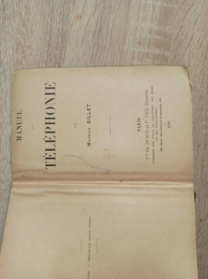 MANUEL DE TELEPHONE - MAURICE GILLET, 1896 foto