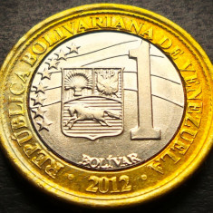 Moneda bimetal 1 BOLIVAR - VENEZUELA, anul 2012 * Cod 3825