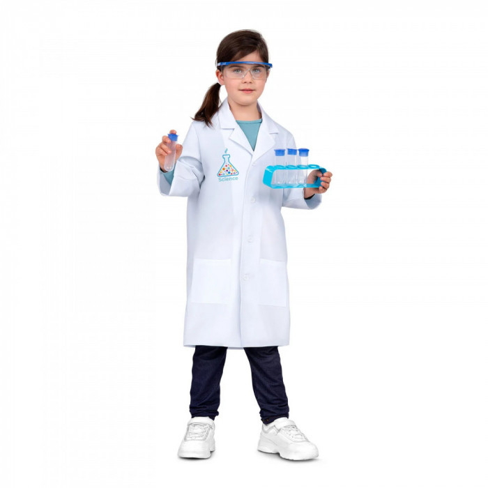 Costum Doctor de Stiinta cu accesorii pentru copii 3-5 ani 110 - 120 cm