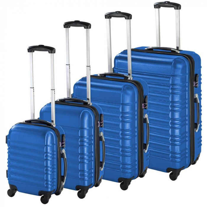 Set de 4 trolere cabina, 4 culori-albastru