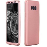 Husa FullBody 360 Rose Gold pentru Samsung Galaxy S8, Protectie Completa: Fata, Spate, Laterale, Anti-soc, Anti-zgarieturi
