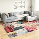 VidaXL Covor lavabil, mozaic multicolor, 190x300 cm, antiderapant