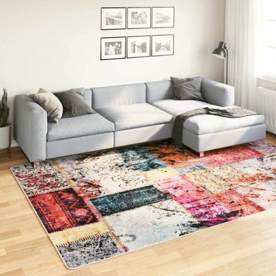 vidaXL Covor lavabil, mozaic multicolor, 190x300 cm, antiderapant foto