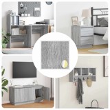 vidaXL Copertă autocolantă pentru șuruburi 12 pcs Gri Sonoma 864638