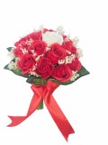 Buchet de Flori Eventissimi - 17 Trandafiri, Rosu Alb, Eventissimi&reg;