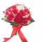 Buchet de Flori Eventissimi - 17 Trandafiri, Rosu Alb