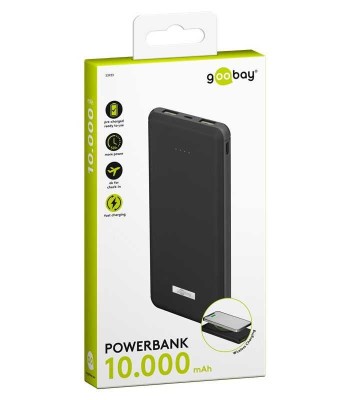 Power Bank acumulator extern wireless 10000mAh USB TYPE C PD QC3.0 Fast Charger Goobay foto