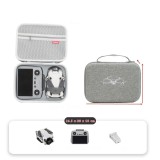 Geantă de transport gri mică pentru DJI Mini 4 Pro &ndash; husă depozitare portabilă pentru dronă și telecomandă RC2
