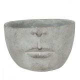 Cumpara ieftin Ghiveci din ceramica gri Statueta 24 cm x 23 cm x 15 h