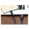 Cablu Date Si Incarcare Micro USB Samsung Nokia Huawei Allview Universal Textil Albastru
