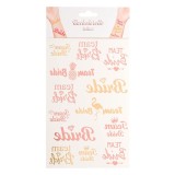 Tatuaje temporare pentru petrecerea burlacitelor, Set 13 buc, Roz si Auriu, CMCLASS