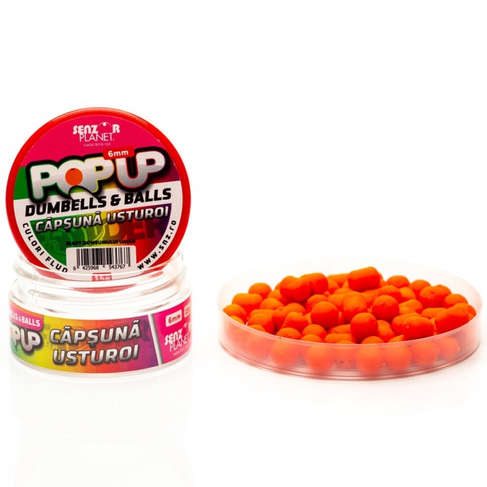 Pop Up Senzor Dumbells &amp; Balls Capsuna &amp; Usturoi, 6mm, 15g