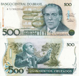 BRAZILIA 500 cruzados ND 1987 P-212c UNC!!!