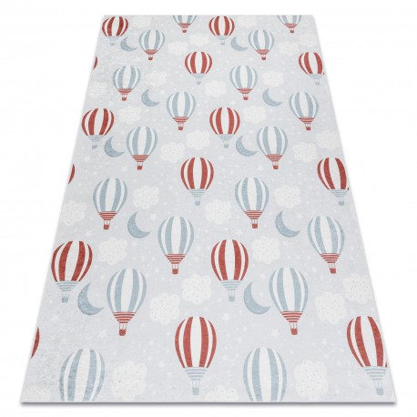 BAMBINO 1349 covor lavabil Baloane, nori pentru copii anti-alunecare - gri, 160x220 cm