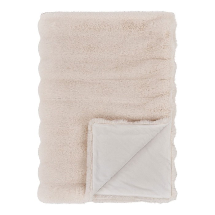 Galena takar&oacute;, műszőrme, feh&eacute;r 130x180 cm