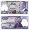 Bancnota Turcia 1000 Lire 1970 (1986) UNC