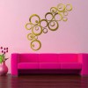 Set 24 Oglinzi Acrilice Decorative Design Modern Gold. Stickere de perete, Infrumusetare casa. Montaj simplu