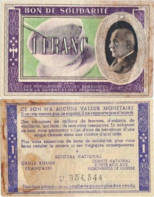 1940, 1 franc - Franța (Pas-de-Calais)! foto