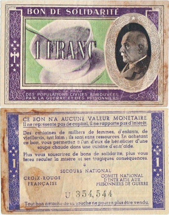 1940, 1 franc - Franța (Pas-de-Calais)!