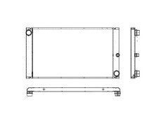 Radiator racire BMW Seria 5 E60/E61, 03.2007-2010, 525d/530d/535d, motor 3.0 d, 145/173/210 kw, diesel, cutie automata, cu/fara AC, 603x378x27 mm, al