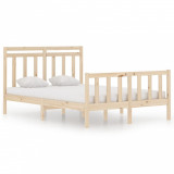 Cadru de pat, 140x190 cm, lemn masiv