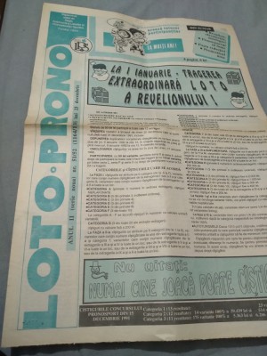 ZIAR LOTO-PRONO NR,51/52 23 DECEMBRIE 1991 foto