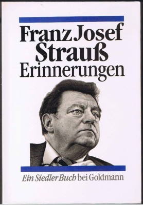 Die Erinnerungen/ Franz Josef Strauss foto
