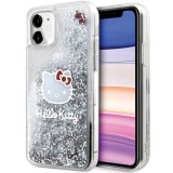 Husa pentru iPhone 11 - Hello Kitty Hardcase Liquid Glitter Charms Kitty Head (HKHCN61LIKHET) - Silver